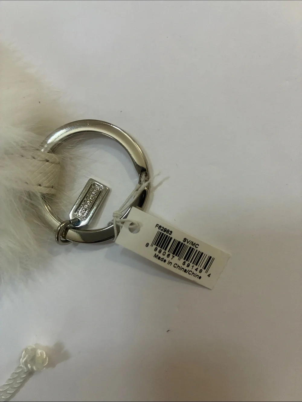 Coach Fluffy Lion keyring Bag Charm NWT